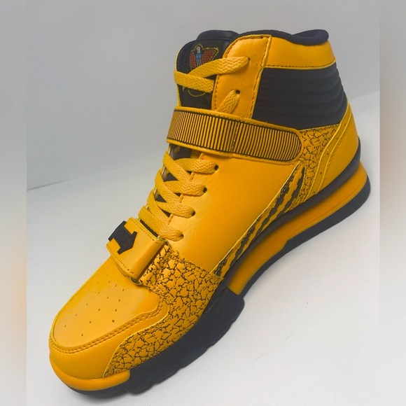 Men's Troop Cobra Mid Mustard Yellow | Navy High-Top Sneakers NWT - Picture 3 of 5